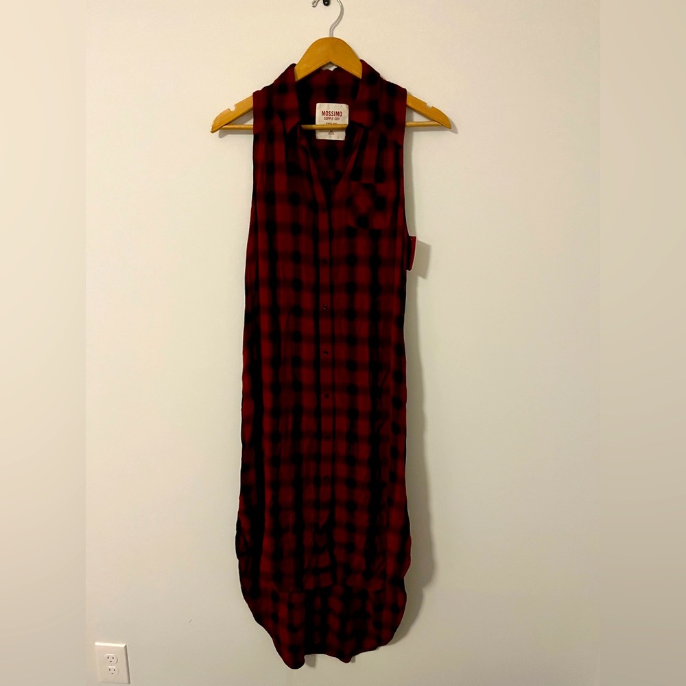 NWT Red and Black Flannel Mossimo Tunic